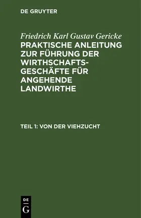 Gericke |  Von der Viehzucht | Buch |  Sack Fachmedien