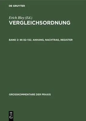 Mohrbutter / Bley |  §§ 82-132. Anhang, Nachtrag, Register | Buch |  Sack Fachmedien