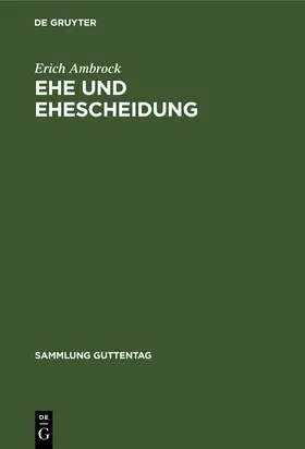 Ambrock | Ehe und Ehescheidung | Buch | 978-3-11-125259-9 | www2.sack.de