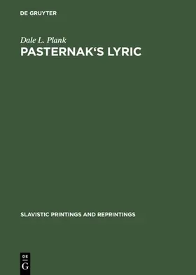 Plank |  Pasternak's lyric | Buch |  Sack Fachmedien