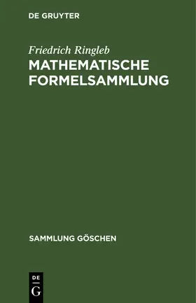 Ringleb |  Mathematische Formelsammlung | Buch |  Sack Fachmedien