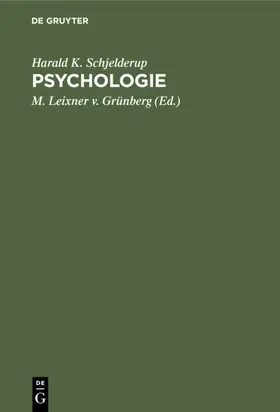 Schjelderup / Grünberg |  Psychologie | Buch |  Sack Fachmedien