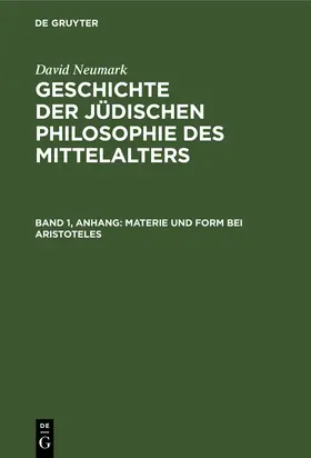 Neumark |  Materie und Form bei Aristoteles | Buch |  Sack Fachmedien