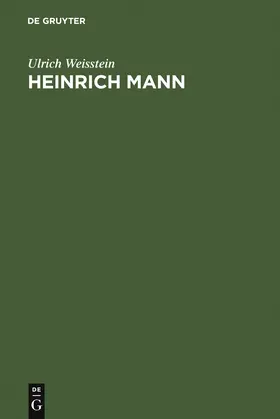 Weisstein |  Heinrich Mann | Buch |  Sack Fachmedien