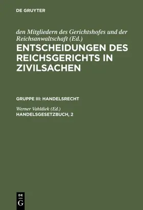 Vahldiek |  Handelsgesetzbuch, 2 | eBook | Sack Fachmedien