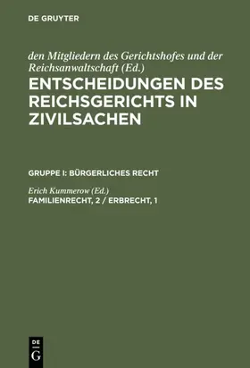 Kummerow |  Familienrecht, 2 / Erbrecht, 1 | eBook | Sack Fachmedien