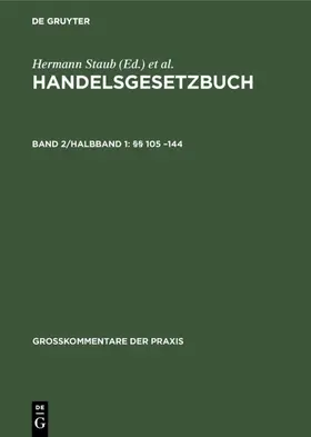 Brüggemann / Fischer / Ratz |  §§ 105 –144 | eBook | Sack Fachmedien