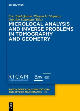 Quinto / Stefanov / Uhlmann |  Microlocal Analysis and Inverse Problems in Tomography and Geometry | Buch |  Sack Fachmedien