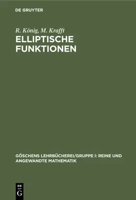 König / Krafft |  Elliptische Funktionen | eBook | Sack Fachmedien