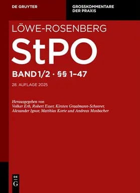 Claus / Erb / Nicknig | Löwe-Rosenberg. StPO. Band 1/2: §§ 1-47 | E-Book | sack.de