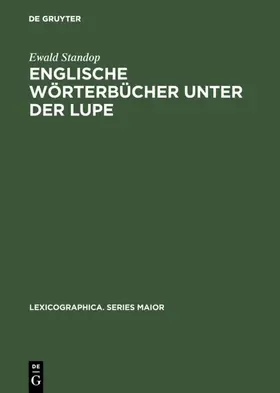 Standop |  Englische Wörterbücher unter der Lupe | eBook | Sack Fachmedien