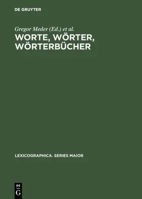 Meder / Dörner / Essener Linguistisches Kolloquium <1984 - 1989> |  Worte, Wörter, Wörterbücher | eBook | Sack Fachmedien