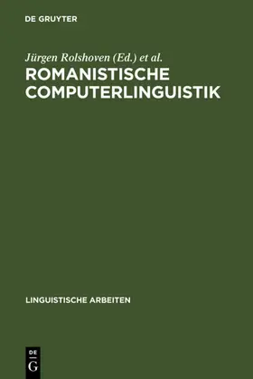 Rolshoven / Seelbach |  Romanistische Computerlinguistik | eBook | Sack Fachmedien