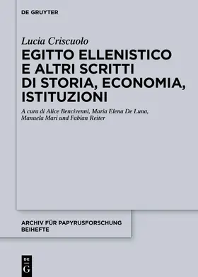 Criscuolo / Bencivenni / De Luna |  Egitto ellenistico e altri scritti di storia, economia, istituzioni | Buch |  Sack Fachmedien