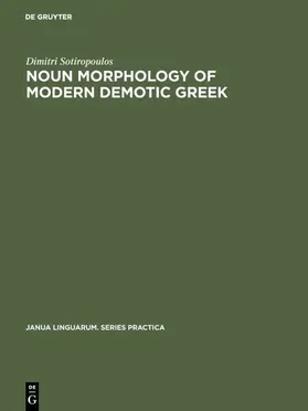 Sotiropoulos |  Noun morphology of modern demotic Greek | eBook | Sack Fachmedien