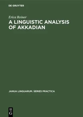 Reiner | A Linguistic Analysis of Akkadian | E-Book | sack.de