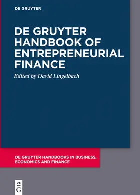 Lingelbach |  De Gruyter Handbook of Entrepreneurial Finance | Buch |  Sack Fachmedien