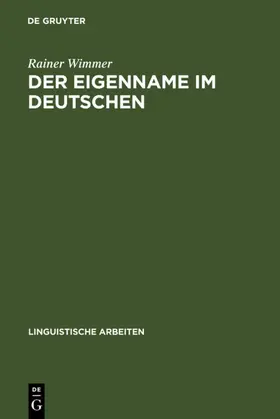 Wimmer | Der Eigenname im Deutschen | E-Book | sack.de