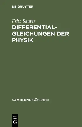 Sauter |  Differentialgleichungen der Physik | eBook | Sack Fachmedien