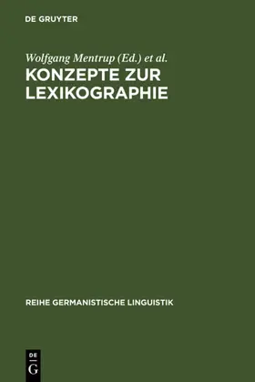 Mentrup / Lexikographisches Colloquium <3 / Lexikographisches Colloquium <3 |  Konzepte zur Lexikographie | eBook | Sack Fachmedien