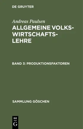Paulsen |  Produktionsfaktoren | eBook | Sack Fachmedien