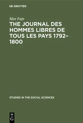 Fajn |  The journal des hommes libres de tous les pays 1792–1800 | eBook | Sack Fachmedien