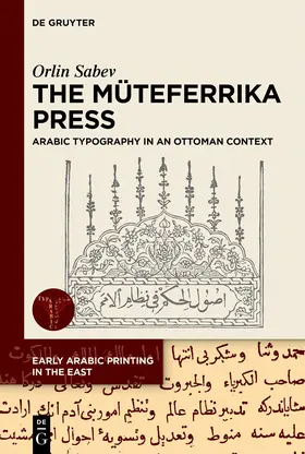 Sabev |  The Müteferrika Press | Buch |  Sack Fachmedien