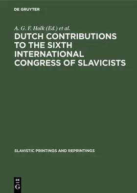 Holk / 1968 / Praha&gt |  Dutch contributions to the Sixth International Congress of Slavicists | eBook | Sack Fachmedien