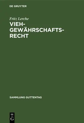 Lerche | Viehgewährschaftsrecht | E-Book | sack.de
