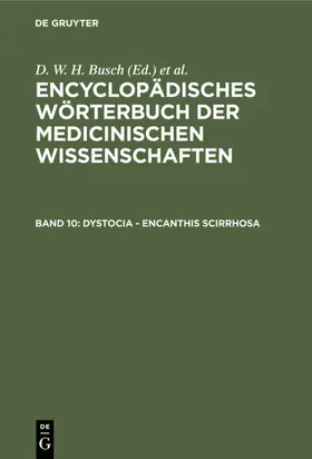 Busch / Gräfe / Hufeland |  Dystocia - Encanthis scirrhosa | eBook | Sack Fachmedien