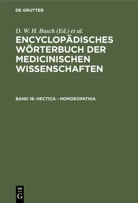 Busch / Gräfe / Hufeland |  Hectica - Homoeopathia | eBook | Sack Fachmedien