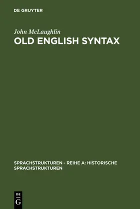 McLaughlin | Old English Syntax | E-Book | sack.de