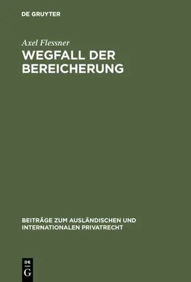 Flessner |  Wegfall der Bereicherung | eBook | Sack Fachmedien