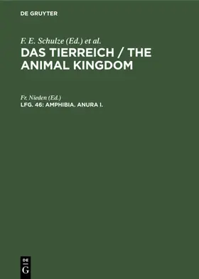 Nieden |  Amphibia. Anura I. | eBook | Sack Fachmedien