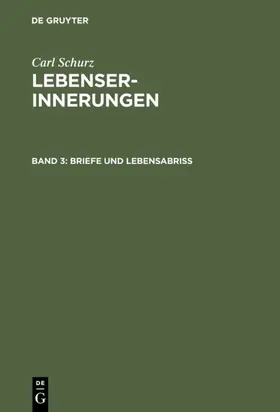 Schurz |  Briefe und Lebensabriß | eBook | Sack Fachmedien