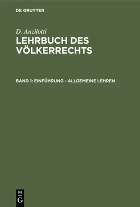 Bruns / Anzilotti / Schmid |  Einführung - Allgemeine Lehren | eBook | Sack Fachmedien