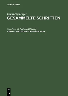 Bollnow / Bräuer |  Philosophische Pädagogik | eBook | Sack Fachmedien