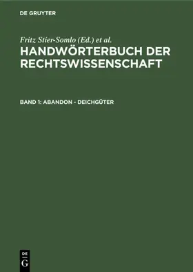 Stier-Somlo / Elster |  Abandon - Deichgüter | eBook | Sack Fachmedien