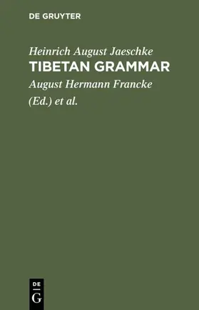 Jaeschke / Francke / Simon |  Tibetan grammar | eBook | Sack Fachmedien