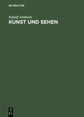 Arnheim | Kunst und Sehen | E-Book | www2.sack.de