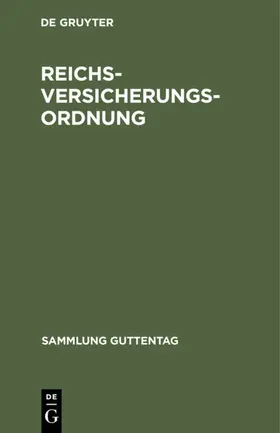 Reichsversicherungsordnung | E-Book | www2.sack.de