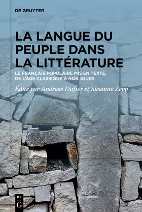 Dufter / Zepp-Zwirner / Zepp |  La langue du peuple dans la littérature | Buch |  Sack Fachmedien
