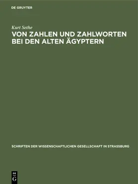 Sethe |  Von Zahlen und Zahlworten bei den alten Ägyptern | eBook | Sack Fachmedien