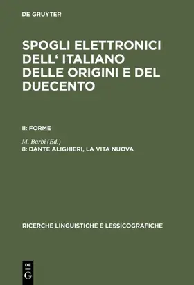 Barbi |  Dante Alighieri, la vita nuova | eBook | Sack Fachmedien