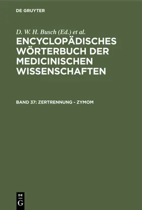 Busch / Gräfe / Hufeland |  Zertrennung - Zymom | eBook | Sack Fachmedien