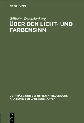 Trendelenburg |  Über den Licht- und Farbensinn | eBook | Sack Fachmedien