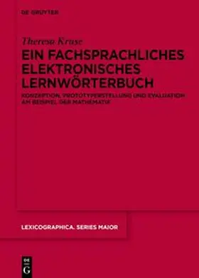 Kruse | Ein fachsprachliches elektronisches Lernwörterbuch | E-Book | sack.de