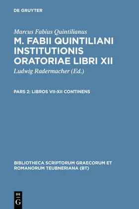 Radermacher |  Libros VII-XII continens | eBook | Sack Fachmedien