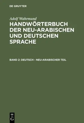 Wahrmund | Deutsch - neu-arabischer Teil | E-Book | sack.de