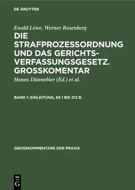 Dünnebier / Löwe / Gollwitzer |  Einleitung, §§ 1 bis 212 b | eBook | Sack Fachmedien